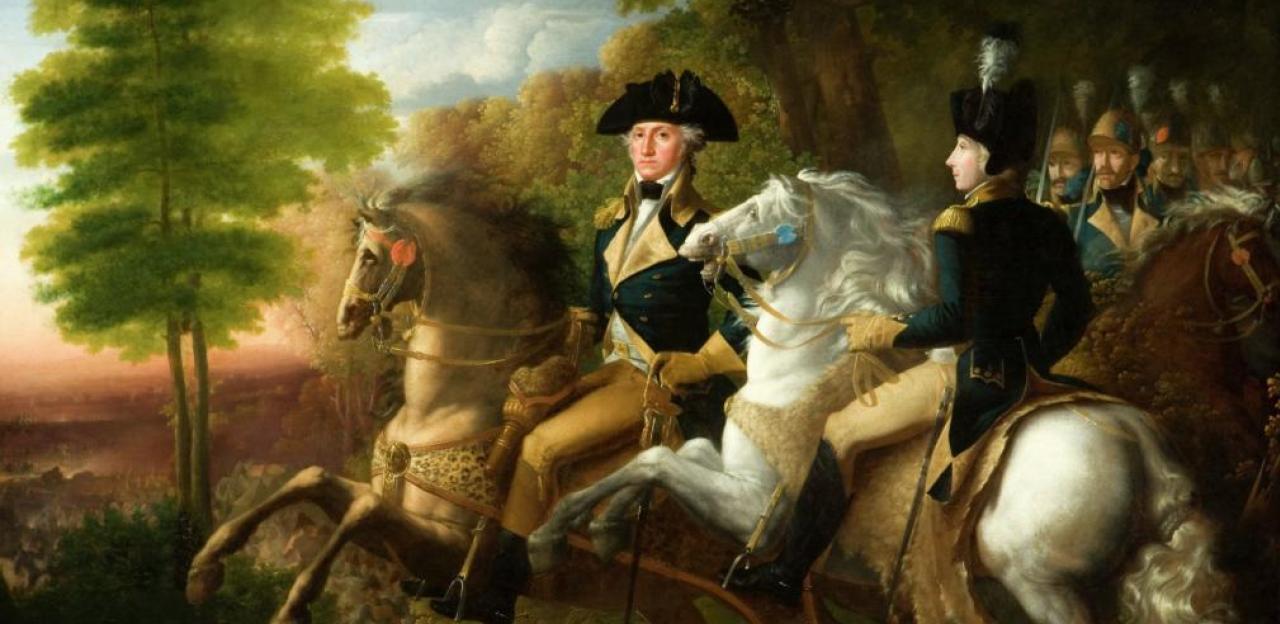 Washington and Lafayette at the Battle of Brandywine